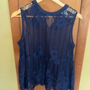 Arizona Jean Company Navy Lace Blouse